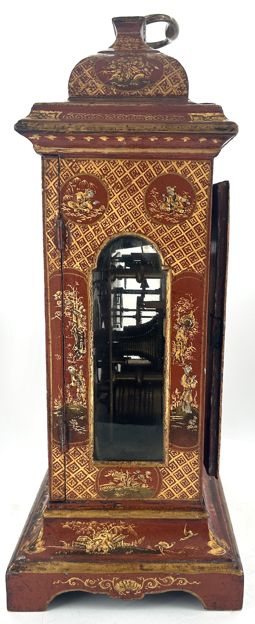 Outstanding Red Chinoiserie English Verge Twin Fusee Bracket Clock – Ca 1760 - Image 15